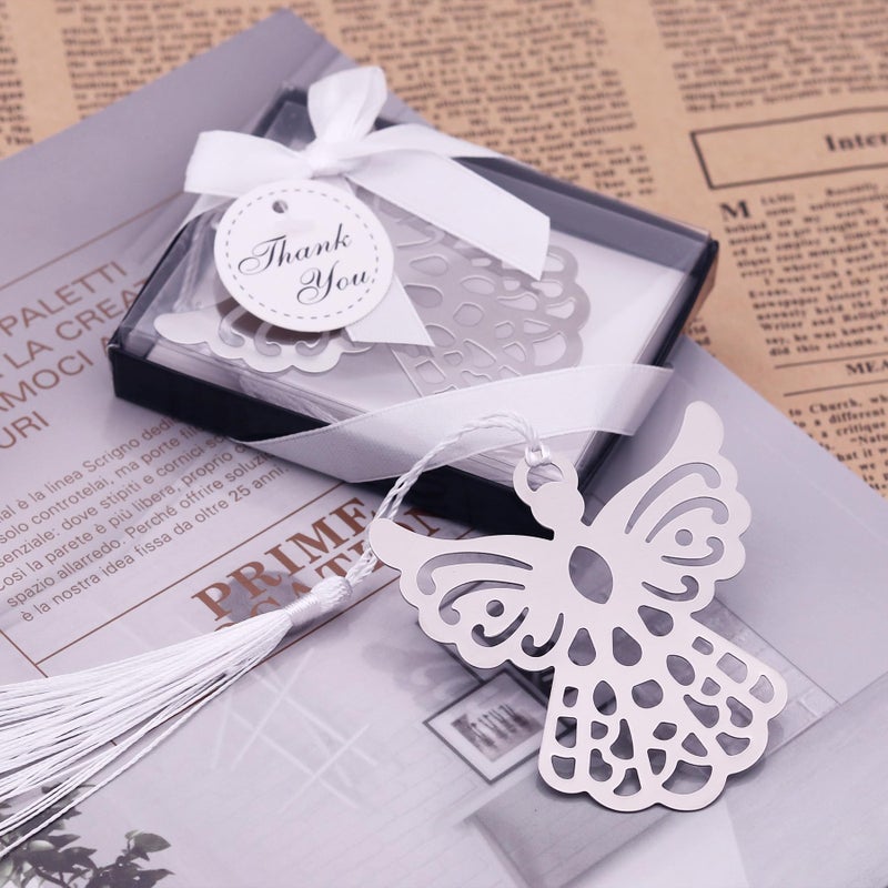 Winrase Gift Boxed Book Lovers Collection Angel Bookmark Wedding Favor (Set of 12) - Image 1